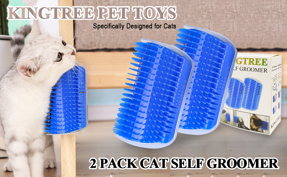 Kingtree Cat Self Groomer, 2 Pack Wall Corner Groomers Soft