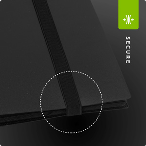 A high-grade elastic strap keeps the folder secure when not in use