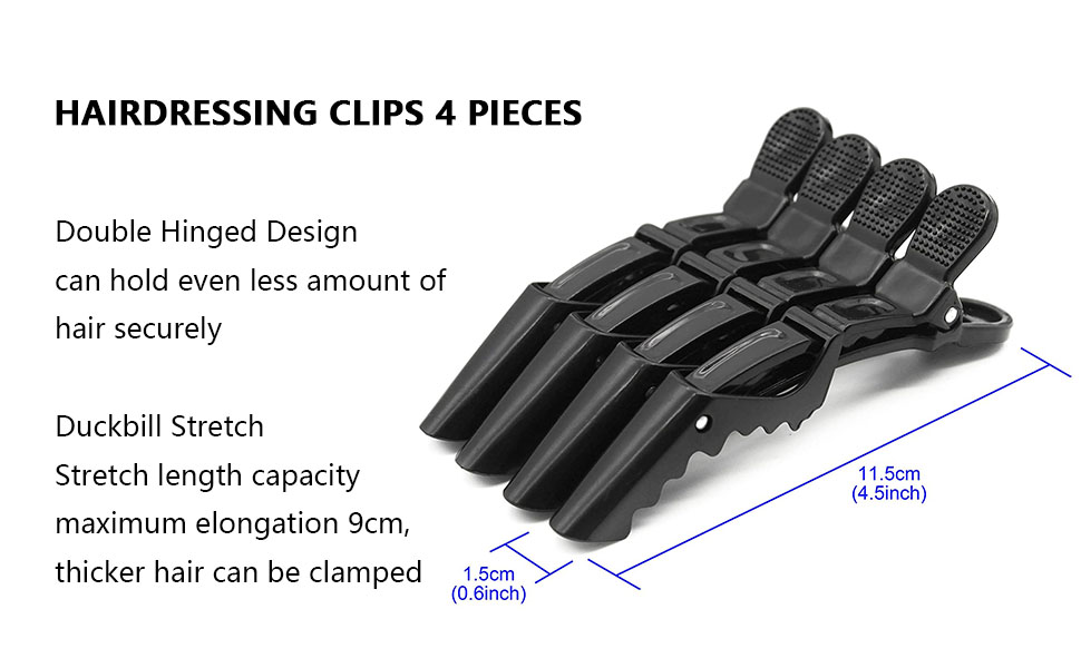 hairdressing clips 4pieces