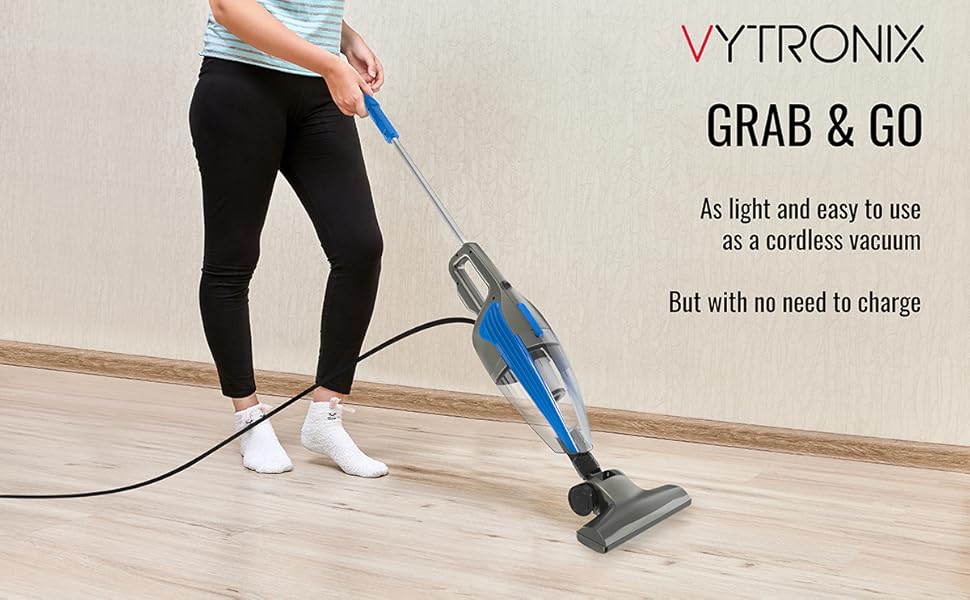 VYTRONIX CSU600 Lightweight 600W Corded 2 in 1 Bagless Upright Handheld