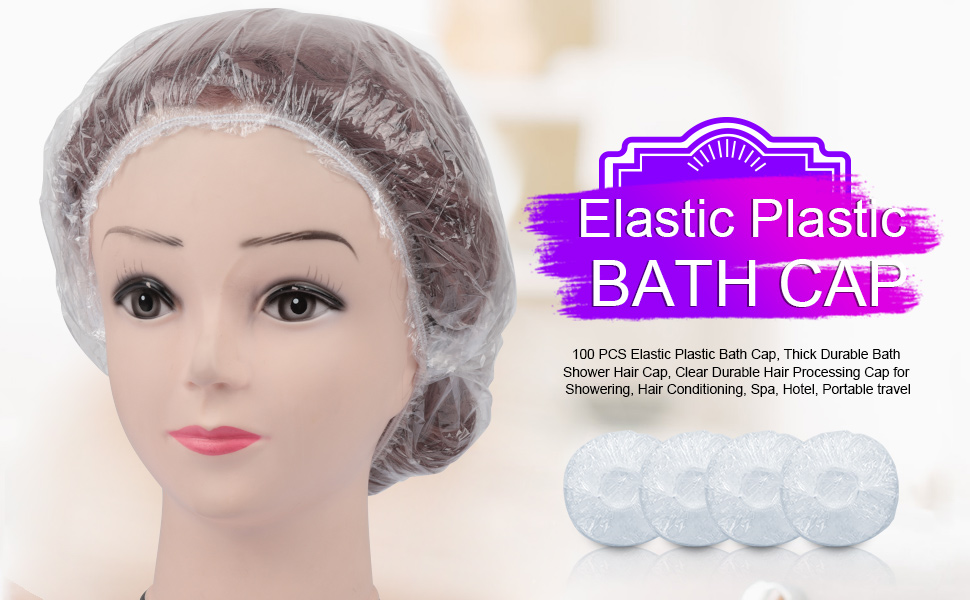 LEOBRO Disposable Shower Caps, 100 Pack Shower Caps