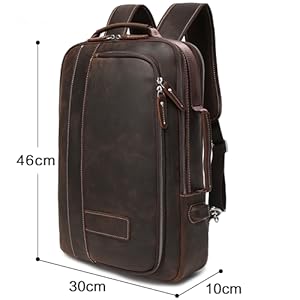 Amazon.co.jp: [Lannsyne] リュック メンズ 本革 2way バック
