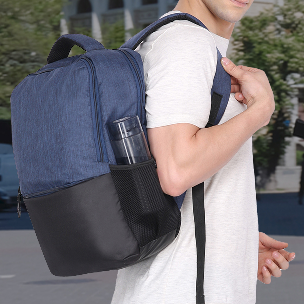 Wesley Milestone 2.0 Casual Waterproof Laptop Backpack/Office Bag/School Bag/College Bag/Travel Backpack (Dimensions:13x18 inches) (Compatible with 39.62cm(15.6inch laptop) 30 L (Blue & black)