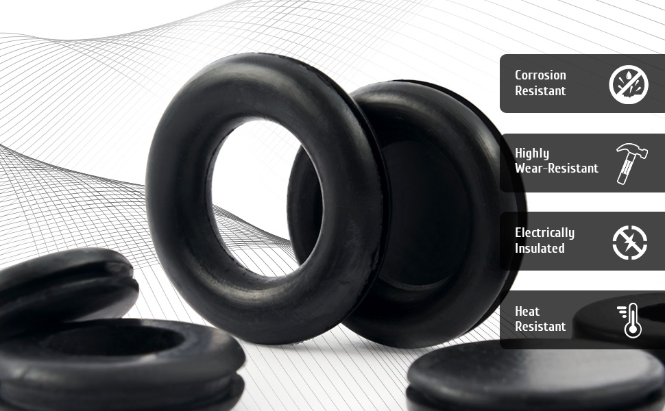 COZ 150pc Rubber Grommet Kit for Home Improvement Cord