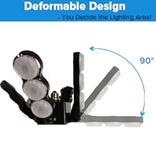 led garage lights ceiling lighting deformable 60w 6000lm wing light