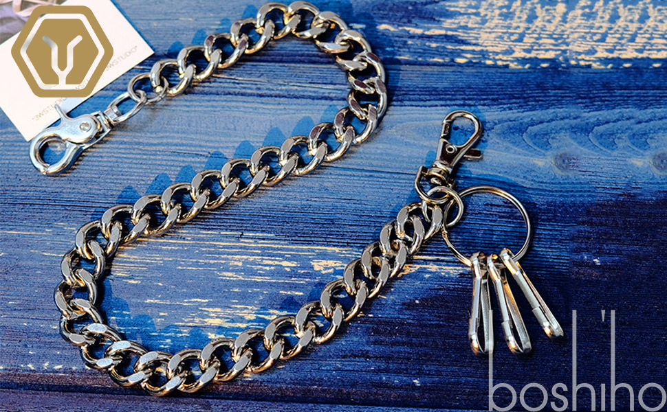 boshiho Wallet Chain, Men Waist Wallet Chain Trousers