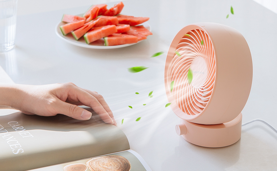 SmartDevil Cyclone USB Desk Fan, Small Personal Desktop Fan with Strong