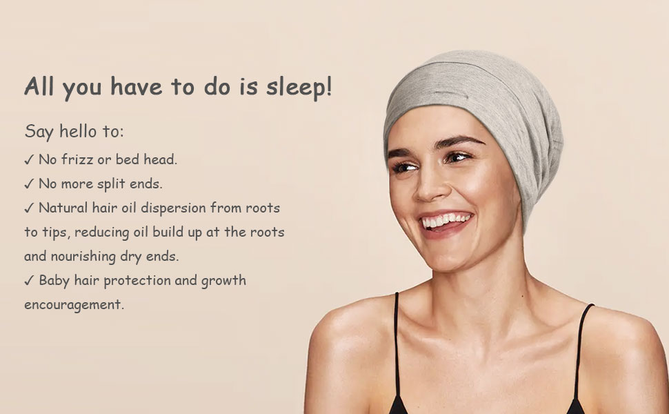 satin silk sleep hat