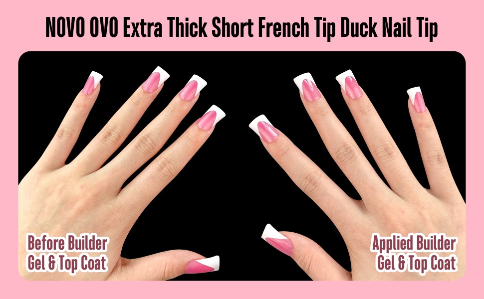 NOVO OVO Extra thick short french tip duck nail tip