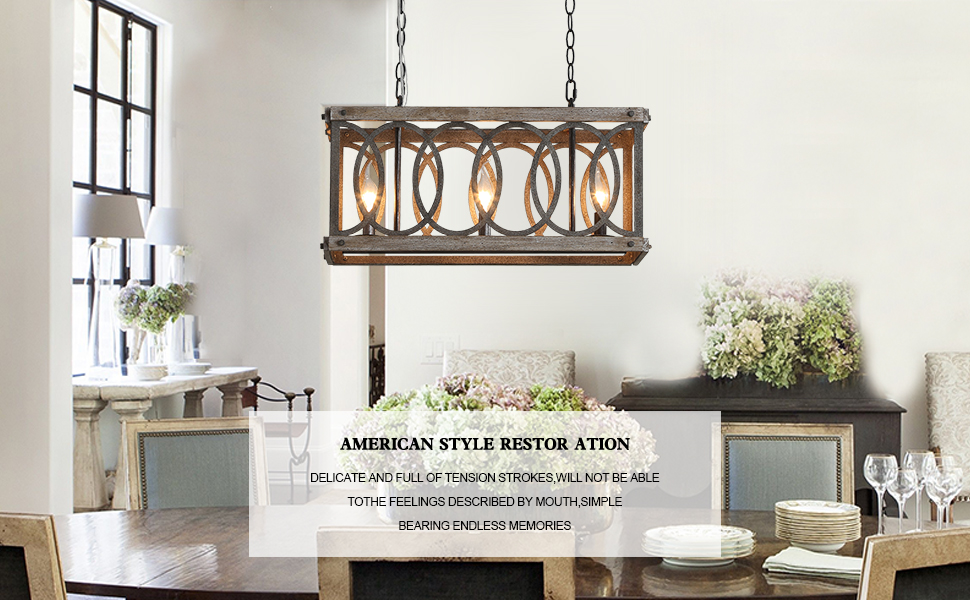 Wood&Metal Pendant Light