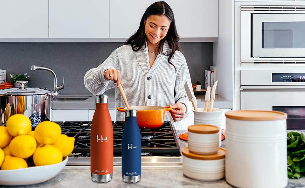 HoneyHolly Stainless Steel Water Bottle 350/500/650/750 ml, Double