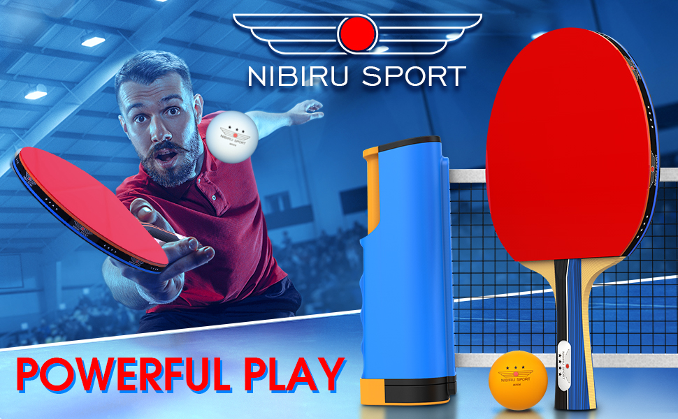 NIBIRU SPORT Ping Pong Paddles Set Professional Table Tennis Rackets