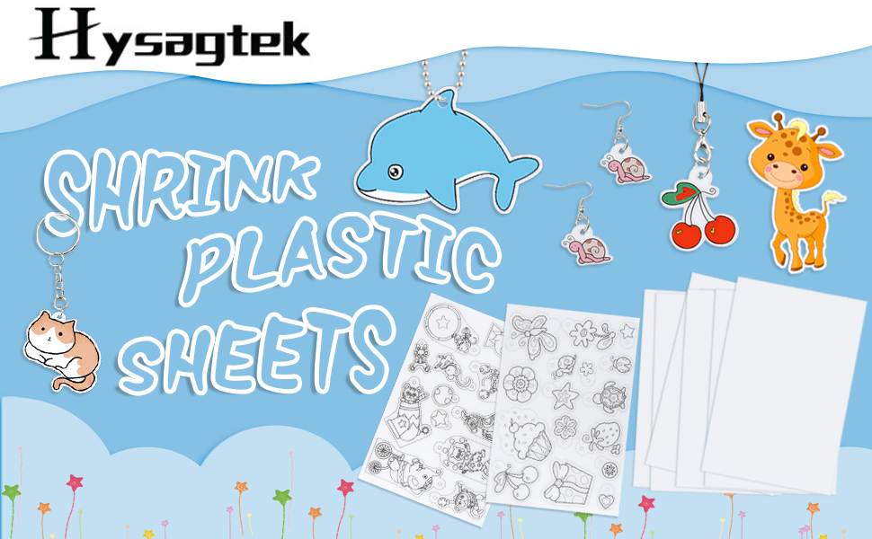 Hysagtek 158 Pcs Shrinky Sheets Kits, Including 17 Pcs