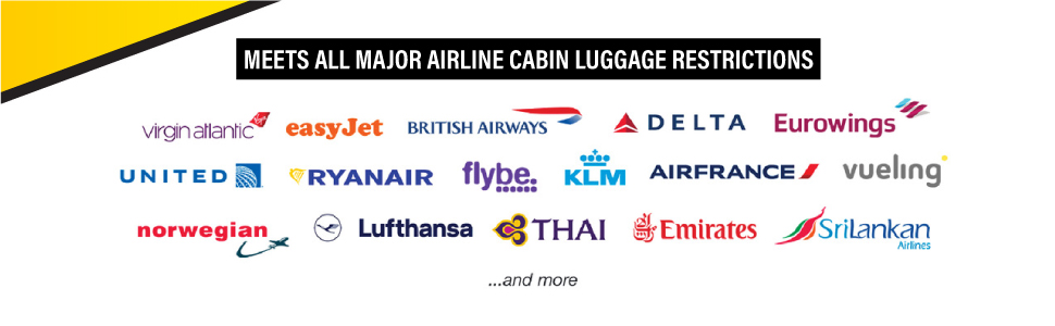 Travel Ready 4-Wheel Collapsible Cabin Luggage Approved for Major Airlines