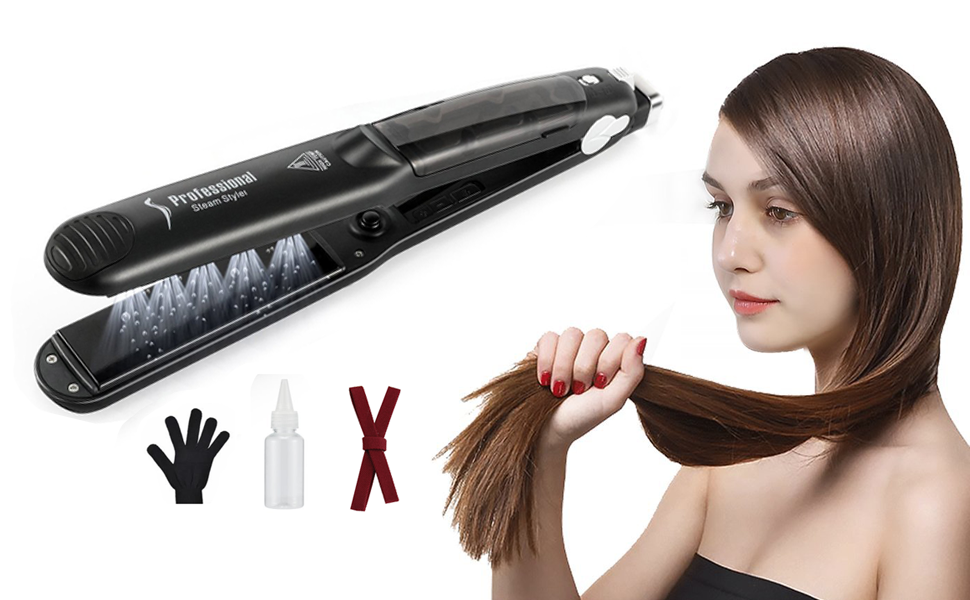 Professional Steam Hair Straightener LONHEO 450F Multifunction Steam Styler