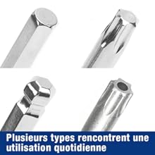 WORKPRO Jeu De 18 Clés Allen Hexagonales En Cr-V Avec Tête Plate, Torx, Sphérique, Clés Males Avec Etui Portative Pour Réparation Et Assemblage De Vélo, Moto, Voiture, Electroménager 18 7