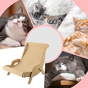 猫用エレガント椅子 大きい クリーム色 Amazon | 猫の爪とぎパッド、ペットのビーチチェア - エレガント