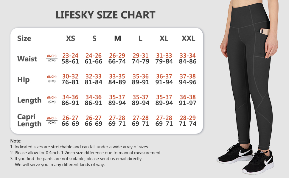LifeSky Women Workout Leggings with Pockets LifeSky Women Workout Leggings with Pockets