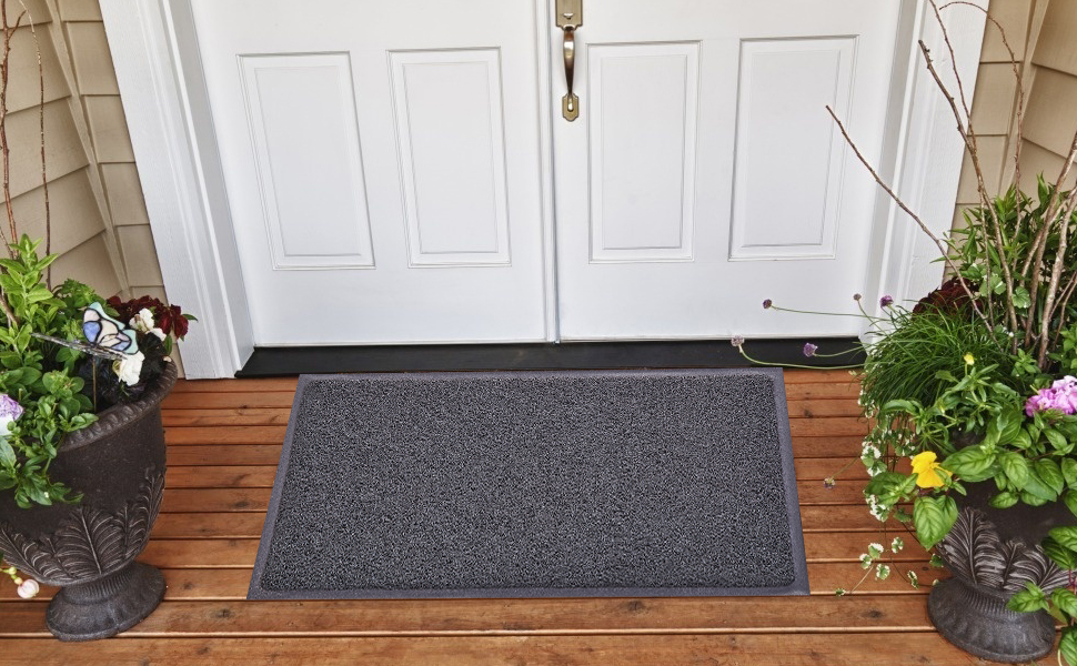 DEFWAY Front Door Mat Outside DirtTrapper Outdoor Door Mat （Use