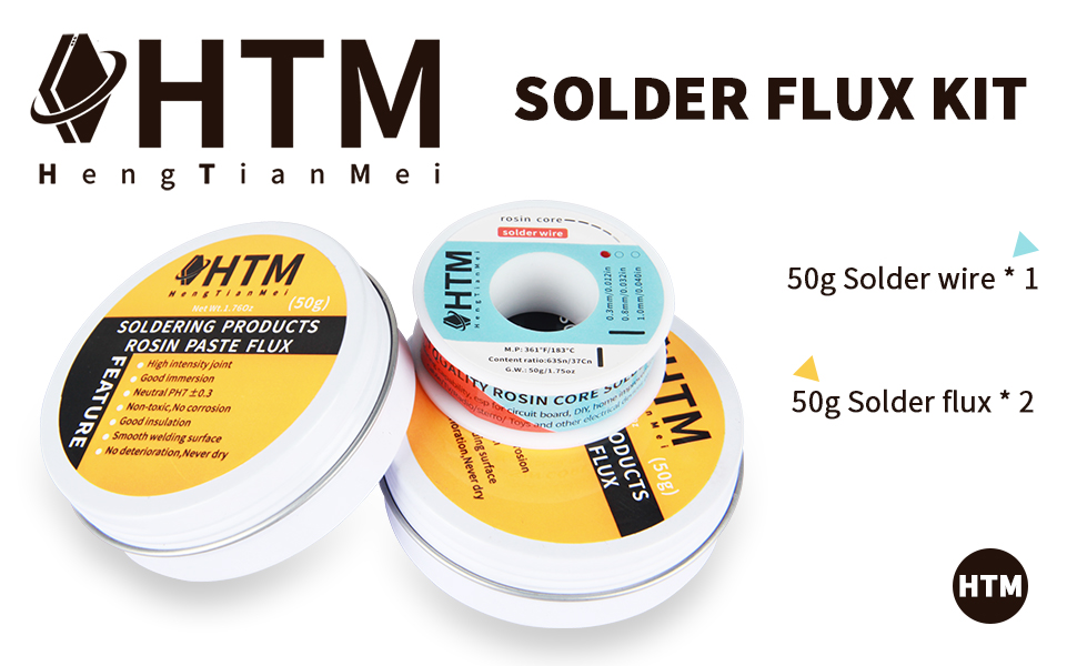 Soldering Flux Kit Soldering Flux Paste And 63/37 Tin Lead Rosin Core