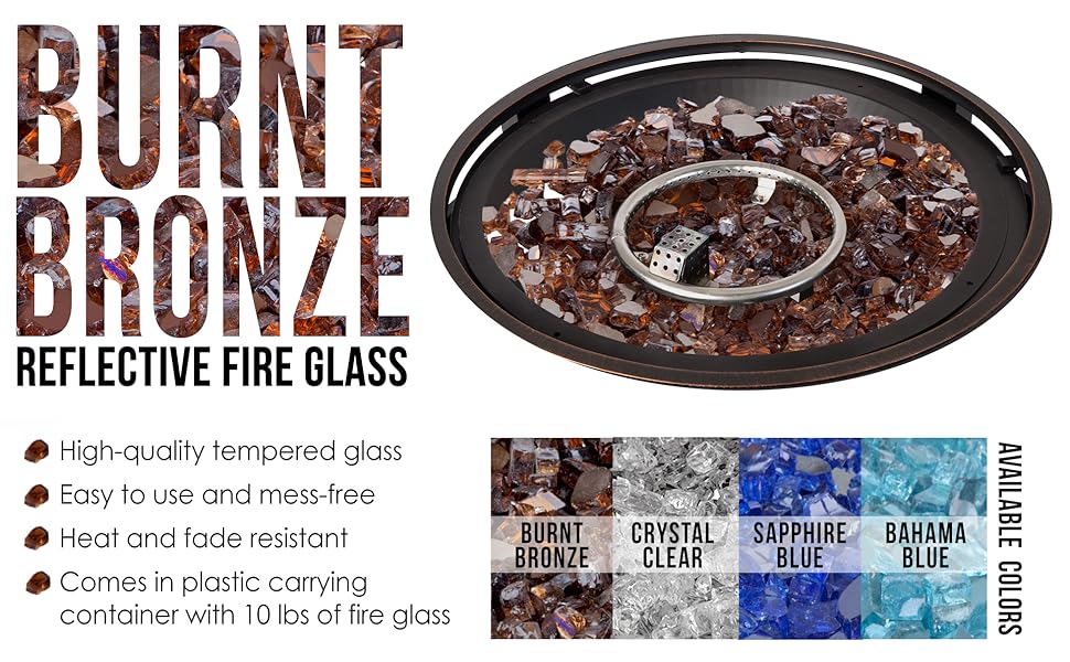 fire sense fire glass clear glass bonefire