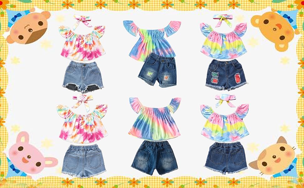 Colorful Tie dye outfit set