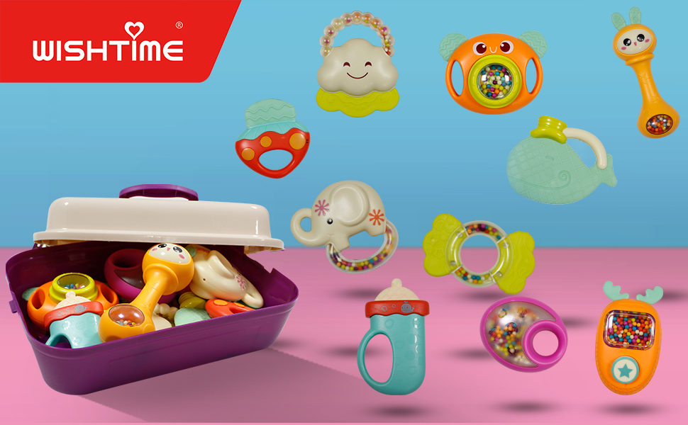 WISHTIME Teething Toys for Babies Newborn Christmas