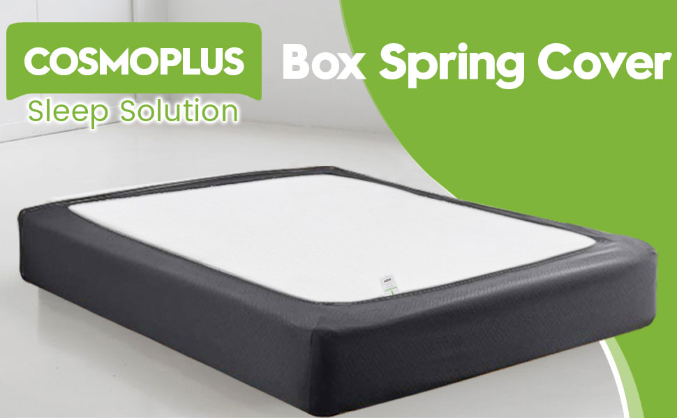 COSMOPLUS Box Spring Cover King Size,Premium Elastic Wrap