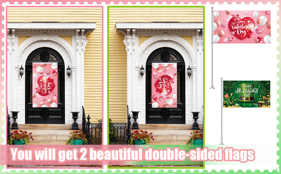 Hoemwarm Double Sided Happy Valentine's Day Flag 3 x 5 ft