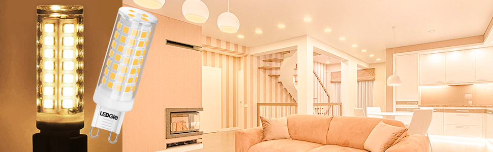 G9 LED Lampe, LED Glühbirnen,Warmweiß, 3000K, Dimmbar, kein Flimmern