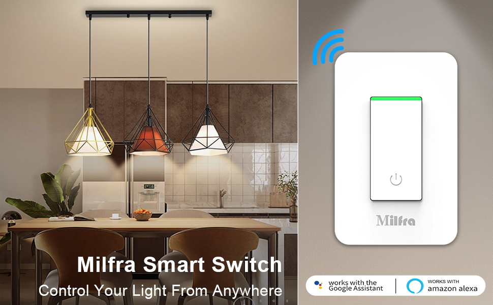 Smart Switch 3Gang Smart Light Switch 3 Gang Milfra 2.4Ghz inWall