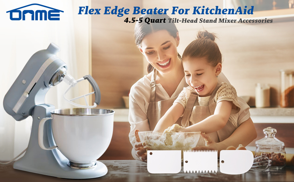Flex Edge Beater, ONME Mixer Attachment 4.55 Quart Tilt