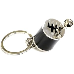 Chrome Polished Alloy Metal Gear Box Shifter Shape Key Chain Ring Keychain