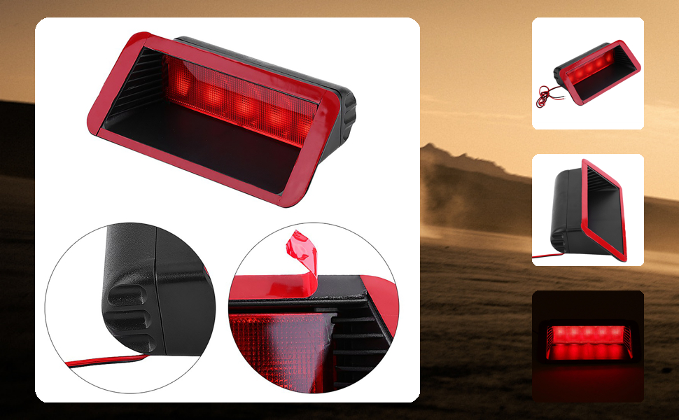 パーツ LED HIGH MOUNT STOP LAMP Type II LED 3rd Third Brake Light, 12V Universal High Mount Brake