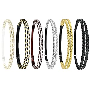 Beaute Galleria Women Adjustable Elastic Headband Disco Hippie Boho Bohemian Style