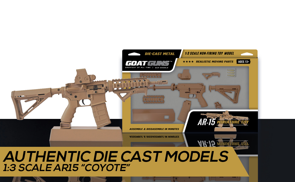 Amazon.com: GoatGuns Miniature AR 15 Coyote Model Build Kit