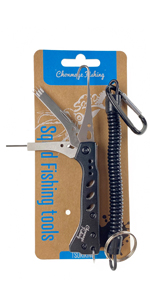 Amazon Co Jp Chonmage Fishing イカ絞め ピック 3in1 エギング ツール 締め ナイフ ギャフ カンナ チューナー コード カラビナ 付き 折りたたみ式 スポーツ アウトドア