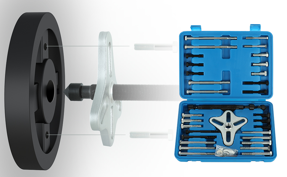 WYNNsky 46 Pieces Steering Wheel Puller Kit, Use with
