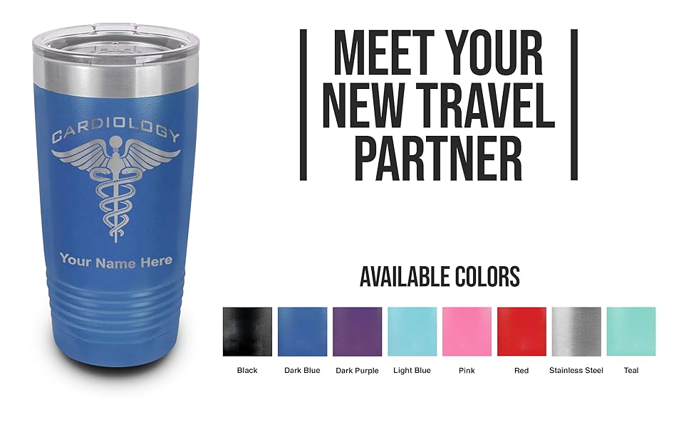 meet your travel partner 20oz stainless steel tumbler mug