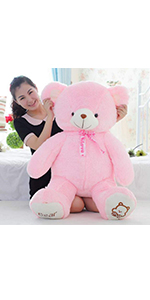 特大テディベア クマ 大きい くま くまぬいぐるみ 大きい 抱き枕 くま 大きい くまぬいぐるみ クマ 特大ぬいぐるみ ぬいぐるみ クマ ぬいぐるみクマ 大きいテディベア  ピンク　くまのぬいぐるみ