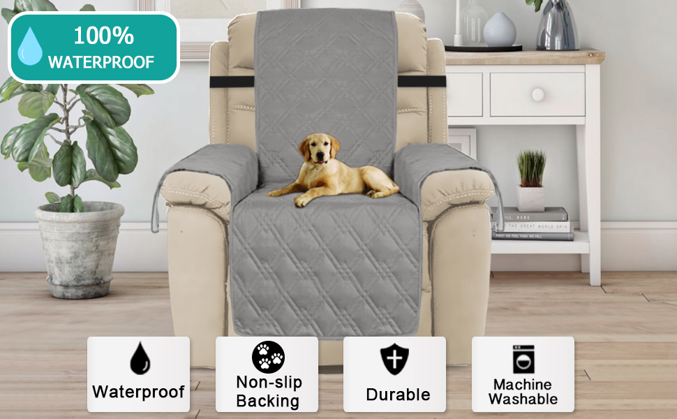 Turquoize Waterproof Recliner Chair Cover for Small