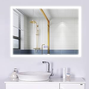 Amazon.co.jp: MiraHope LED ミラー 洗面所 浴室鏡 洗面台 照明