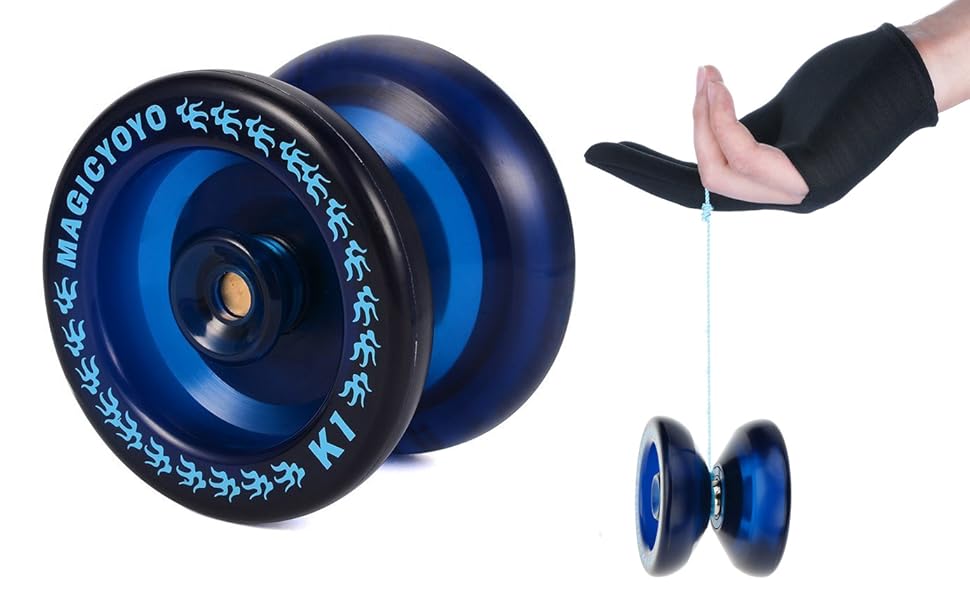 Pack of 2 Responsive YoYos Plastic Yoyo K1 Blue and