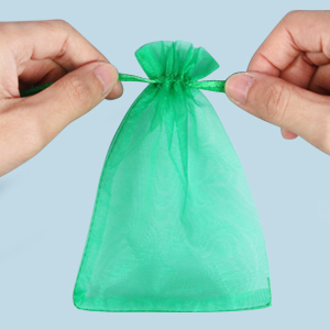 4X6 inch organza bags green