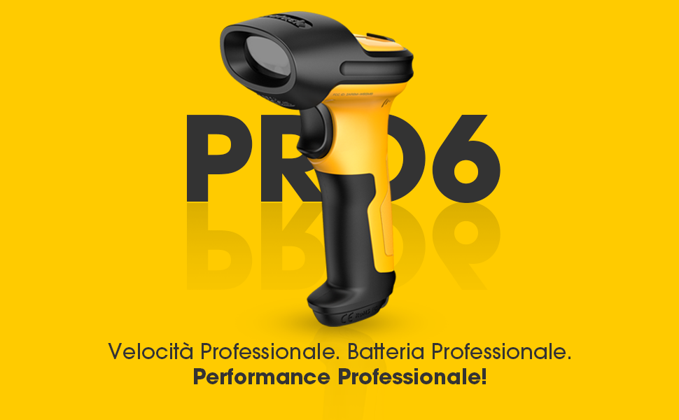 Inateck Lettore Codici a Barre Wireless 2.4GHz Barcode Scanner