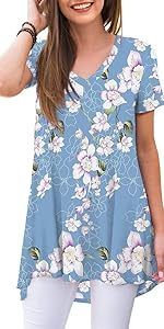 Floral Blue tunics