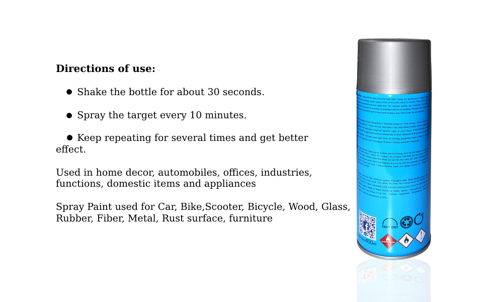 aerosol paint spray for car and bike