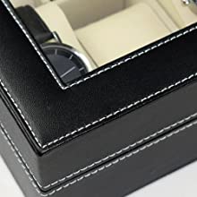 New Year Sale Styleys Watch Box Organizer Watch Case Watch Storage Box Organizer 10 Slots (W05, Black) - Faux Leather 12 Watch Organiser Box For Men