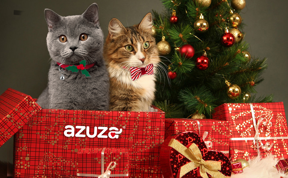 Christmas cat collars
