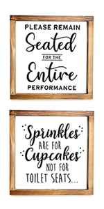 farmhouse bathroom signs